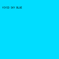 00DDFF - Vivid Sky Blue color image preview