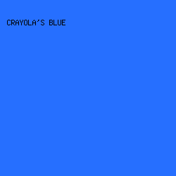 266FFF - Crayola's Blue color image preview