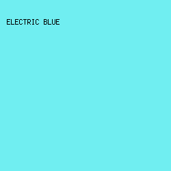 70EEF1 - Electric Blue color image preview