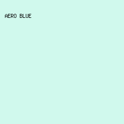 D0F9ED - Aero Blue color image preview