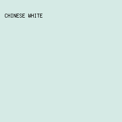 D5EAE5 - Chinese White color image preview