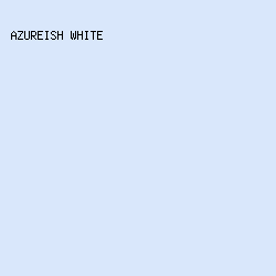 D9E7FB - Azureish White color image preview