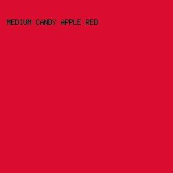 DA0C2F - Medium Candy Apple Red color image preview