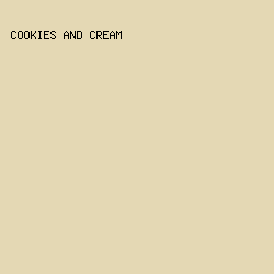E4D8B4 - Cookies And Cream color image preview