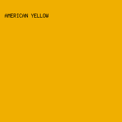 F0AF00 - American Yellow color image preview