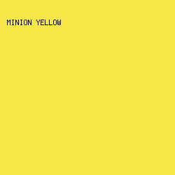 F6E648 - Minion Yellow color image preview