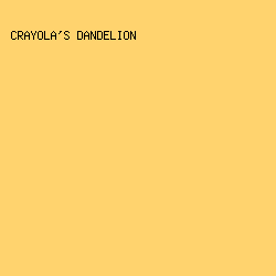 FFD36E - Crayola's Dandelion color image preview