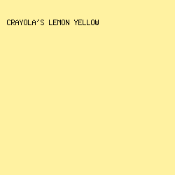FFF2A1 - Crayola's Lemon Yellow color image preview