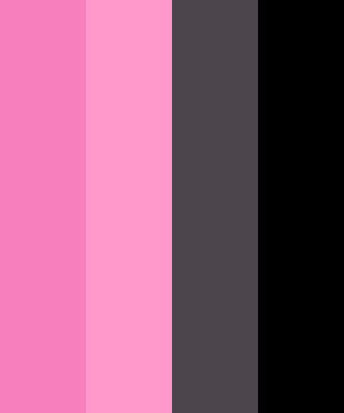 Palette / Black to Neon Pink  Color palette pink, Black color palette, Pink  color schemes