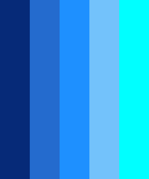 Dodger Blues Color Palette