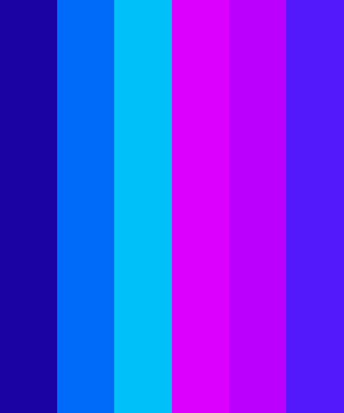 Fluorescent Royal Blue Color Palette