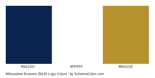 Milwaukee Brewers Color Codes - Color Codes in Hex, Rgb, Cmyk, Pantone