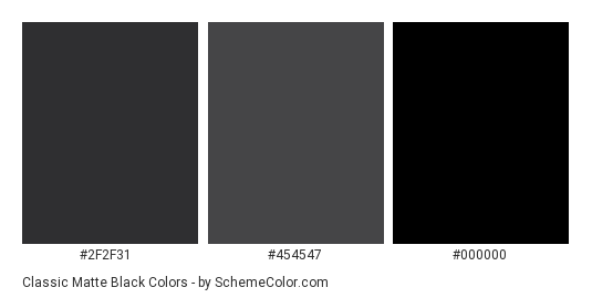 Classic Matte Black Color Scheme » Black » SchemeColor.com