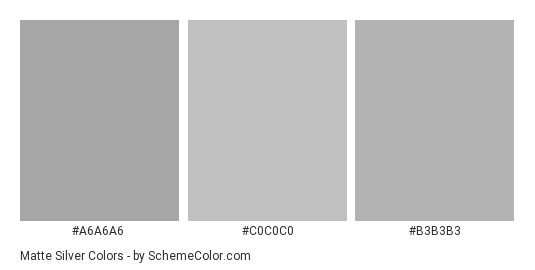 Matte Silver Color Scheme » Gray » SchemeColor.com