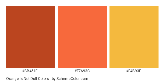 Orange Is Not Dull Color Scheme » Dull » SchemeColor.com