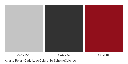 Atlanta Reign (OWL) Logo Color Scheme » Brand and Logo » SchemeColor.com