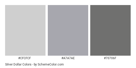 Silver Dollar Color Scheme » Gray » SchemeColor.com