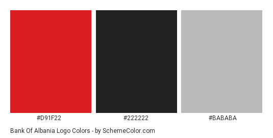 Bank Of Albania Logo Color Scheme » Black » SchemeColor.com
