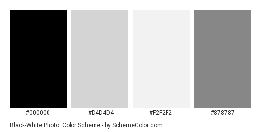 Black-White Photo Color Scheme » Black » SchemeColor.com