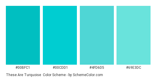 These Are Turquoise Color Scheme » Blue » SchemeColor.com