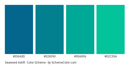 Seaweed Adrift Color Scheme » Blue » SchemeColor.com