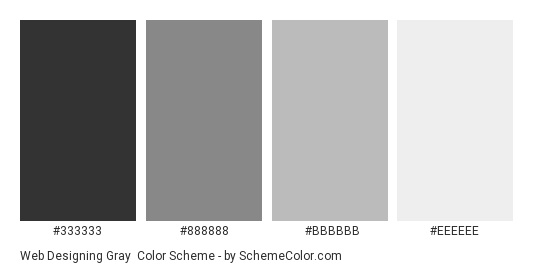Web Designing Gray Color Scheme » Gray » SchemeColor.com