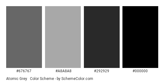 Atomic Grey & Black Color Scheme » Black » SchemeColor.com