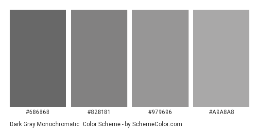 Dark Gray Monochromatic Color Scheme » Gray » SchemeColor.com