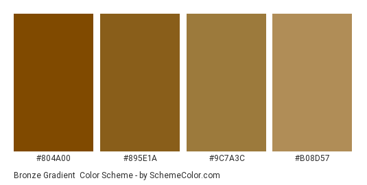 Bronze Gradient Color Scheme » Bronze SchemeColor.com