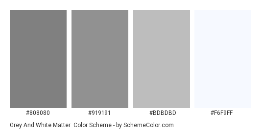 Grey And White Matter Color Scheme » Gray » SchemeColor.com