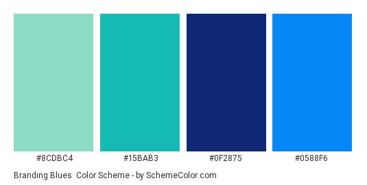 Branding Blues Color Scheme » Aqua » SchemeColor.com