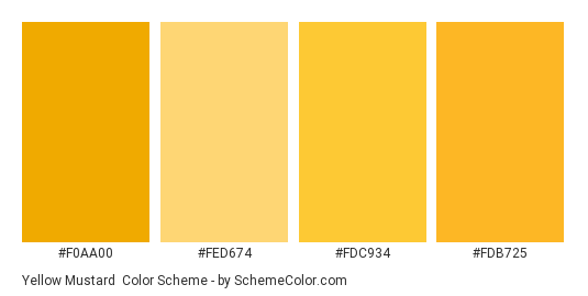 Yellow Mustard Color Scheme » Yellow »