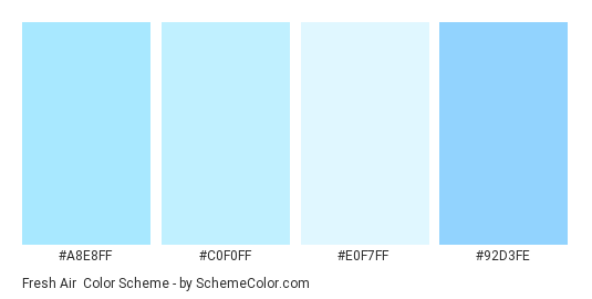 Fresh Air Color Scheme » Blue » SchemeColor.com