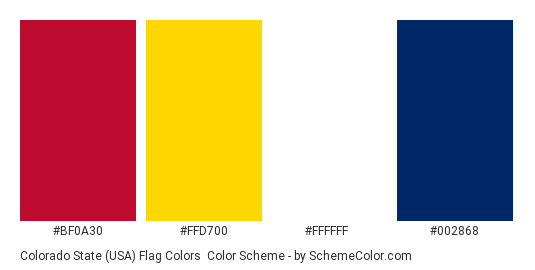 Colorado Rockies flag color codes