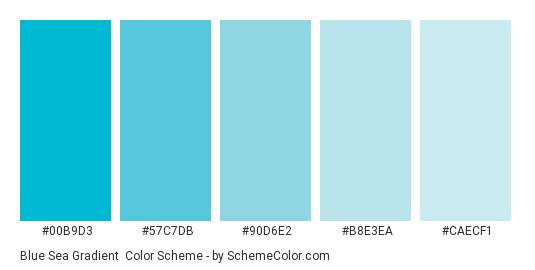 Blue Sea Gradient Color Scheme » Blue » SchemeColor.com