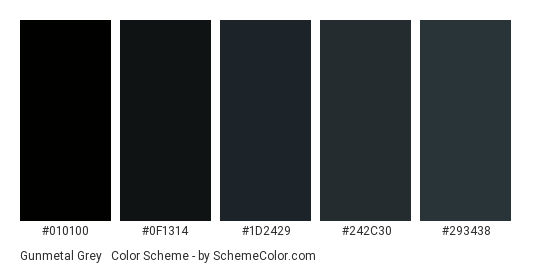 Gunmetal Grey & Black Gradient Color Scheme » Black »