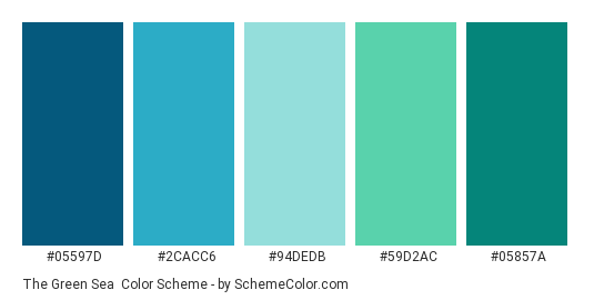 The Green Sea Color Scheme » Blue » SchemeColor.com