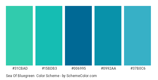 Sea Of Bluegreen Color Scheme » Blue » SchemeColor.com