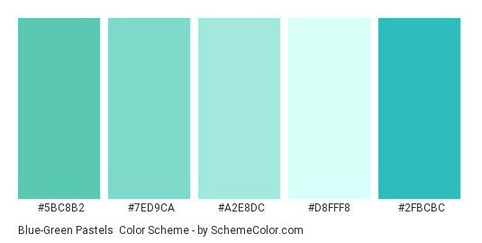 Blue-Green Pastels Color Scheme » Blue » SchemeColor.com