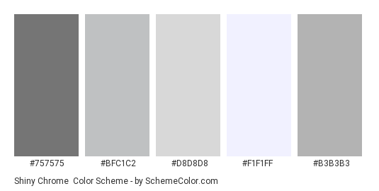 Shiny Chrome Color Scheme » Gray » SchemeColor.com