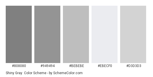 Shiny Gray Color Scheme » Gray » SchemeColor.com