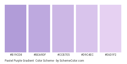 Pastel Purple Gradient Color Scheme Lavender » SchemeColor.com