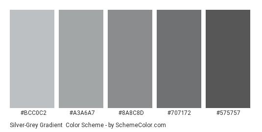 Silver-Grey Gradient Color Scheme » Gray » SchemeColor.com