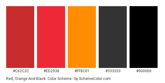 Red, Orange And Black Color Scheme » Black »