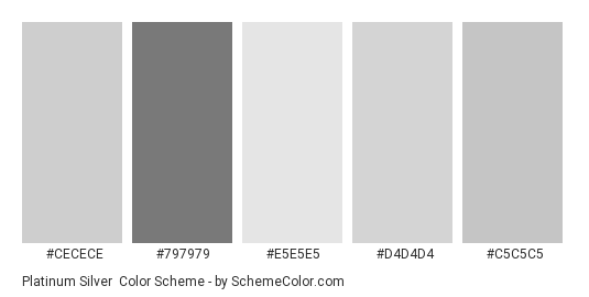Platinum Silver Color Scheme » Gray » SchemeColor.com