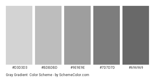 Gray Gradient Color Scheme » Gray » SchemeColor.com