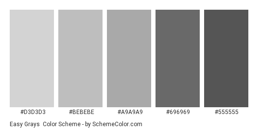Easy Grays Color Scheme » Gray » SchemeColor.com