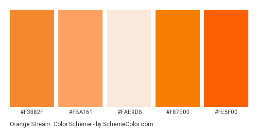 Orange Stream Color Scheme » Monochromatic » SchemeColor.com