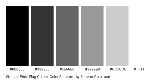Straight Pride Flag Colors Color Scheme » Black » SchemeColor.com
