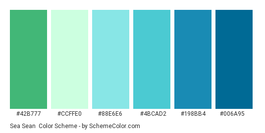 Sea Sean Color Scheme » Blue » SchemeColor.com